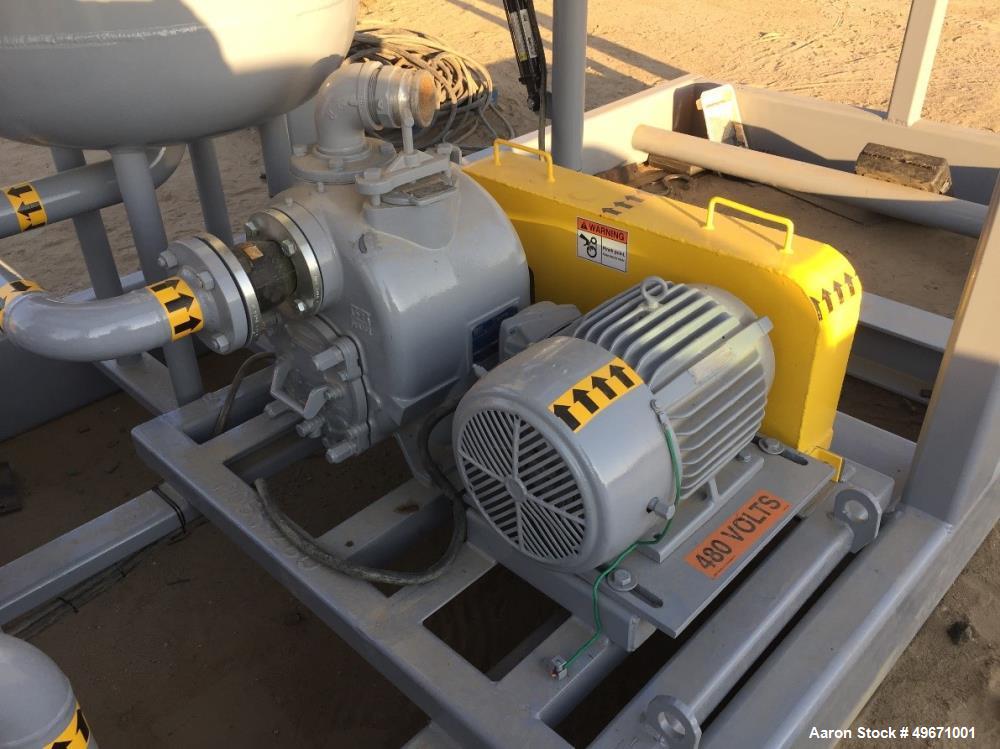 Unused- United Dewatering Skid. 304L Stainless Steel. Consisting of: United SS1000 18.5 x 50 decanter centrifuge. Max bowl speed 3200 RPM, 2617 G's, rated at 1000 LPM. Hard faced conveyor, 60hp XP mo...
