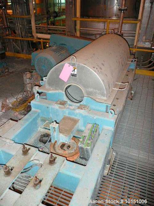 Used-Alfa Laval P-3400U Super-D-Canter centrifuge. Stainless steel construction on product contact areas, max bowl speed 400...