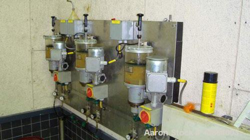 Used Alfa Laval Aldec 508 Solid Bowl Decanter Centrifuge, 316 stainless steel construction (product contact areas), maximum bowl speed 2900 rpm, single row of lined cake discharge ports, liquid plate...