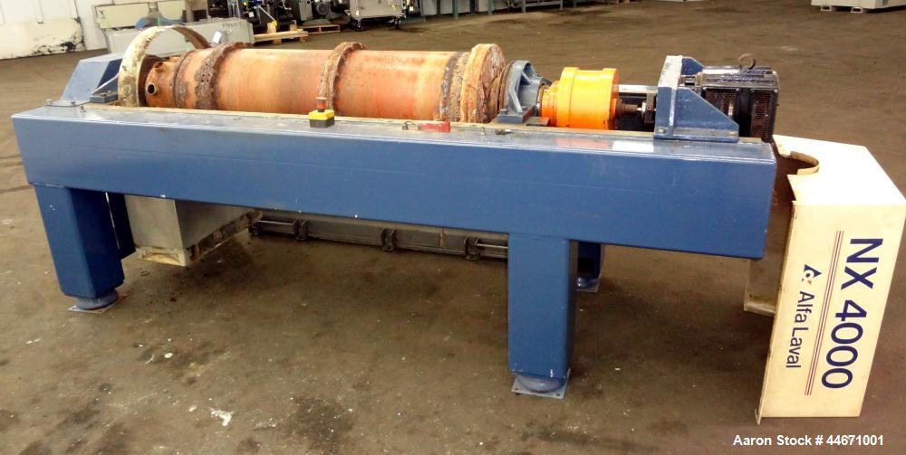 Used Carbon Steel Alfa Laval Solid Bowl Decanter Centrifuge, AVNX-4055