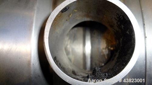 Used Alfa Laval AVNX-416B-31G solid bowl decanter Centrifuge, Stainless steel construction on product contact areas. Maximum bowl speed 3250 rpm, 18.5Kw/380-660volt/50 cycle single row of lined cake ...