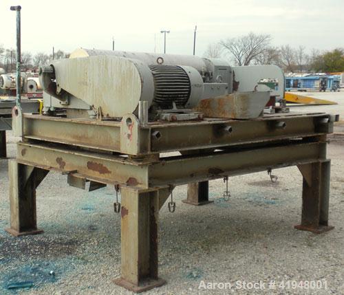 Used Alfa Laval AVNX-418-31G Solid Bowl Decanter Centrifuge, 316 Stainless Steel (product contact areas). maximum bowl speed 4000 rpm, 110mm single lead conveyor with sintered tungsten carbide wear p...