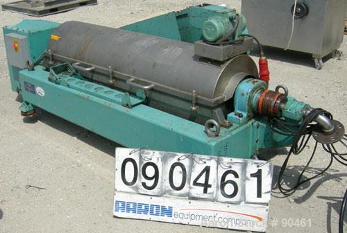 USED: Alfa Laval decanter, type AVNX-418B-31G 8820.1804-02. 316 stainless steel construction on product contact parts. Max bowl speed 4000 rpm by an approximate 45 hp, 380 volt/50 cycle, 3 ph XP moto...