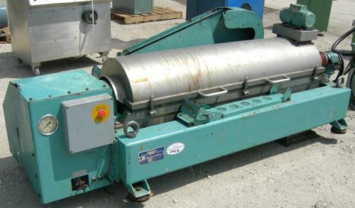 USED: Alfa Laval decanter, type AVNX-418B-31G 8820.1804-02. 316 stainless steel construction on product contact parts. Max bowl speed 4000 rpm by an approximate 45 hp, 380 volt/50 cycle, 3 ph XP moto...