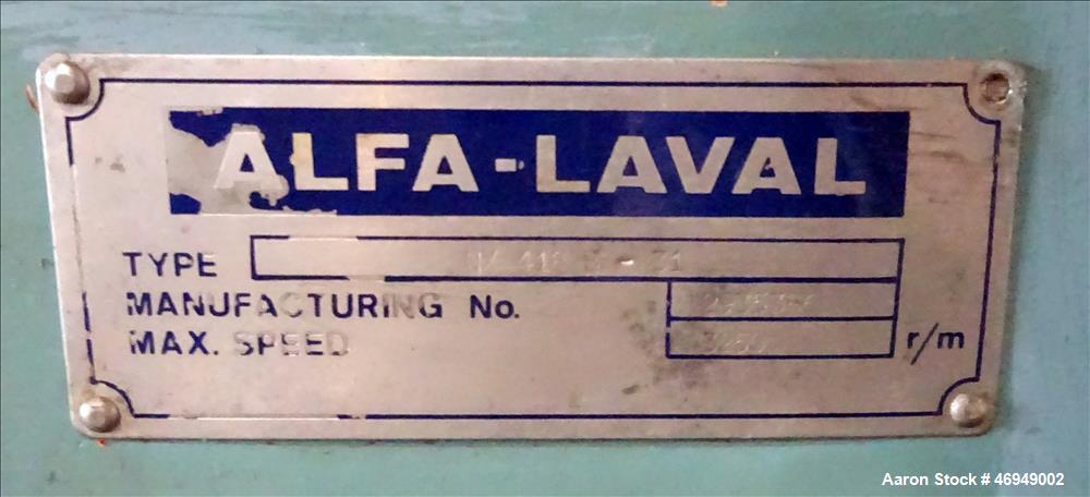 Used Alfa Laval AVNX-418B-31 Solid Bowl Decanter Centrifuge