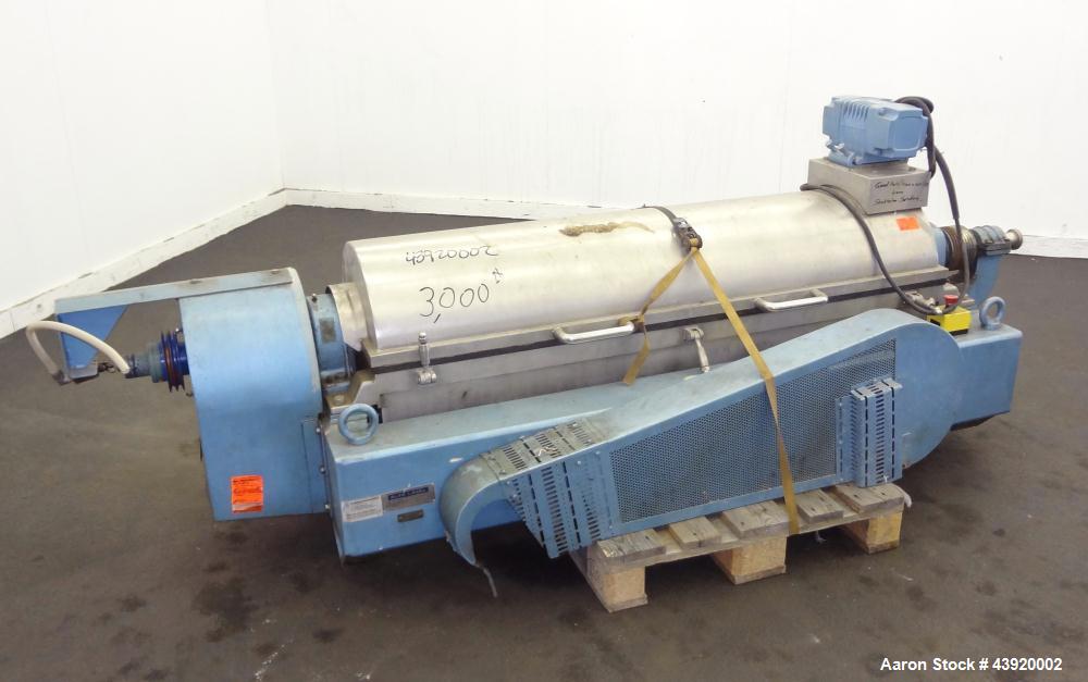 Used- Stainless Steel Alfa Laval Solid Bowl Decanter Centrifuge