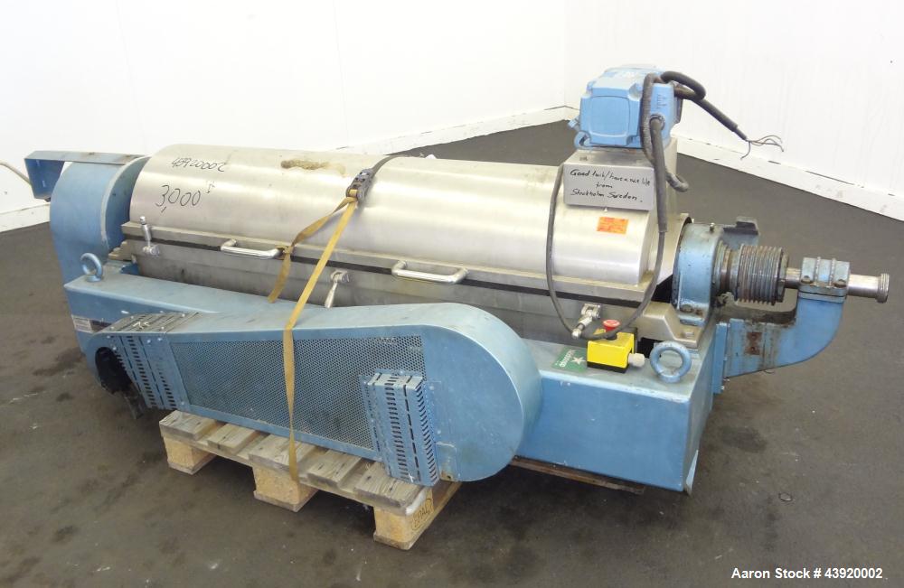 Used Stainless Steel Alfa Laval Solid Bowl Decanter Centrifuge