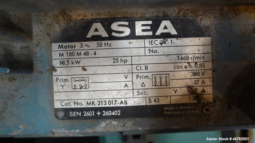 Used Alfa Laval AVNX 418K-31/ 8820.5000.38 Solid Bowl Decanter Centrifuge, 316 Stainless Steel (product contact areas). Maximum bowl speed 4000 rpm, 70mm single lead conveyor with hard facing,double ...