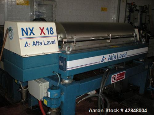 Used Stainless Steel Alfa Laval Solid Bowl Decanter Centrifuge, AVNX-418