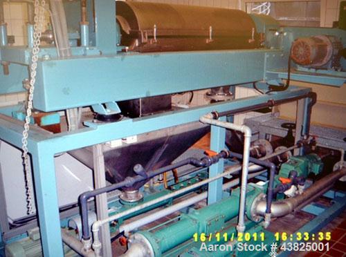 Used-Alfa Laval AVNX-419B-31G Solid Bowl Decanter Centrifuge, stainless steel construction on product contact areas. Maximum...