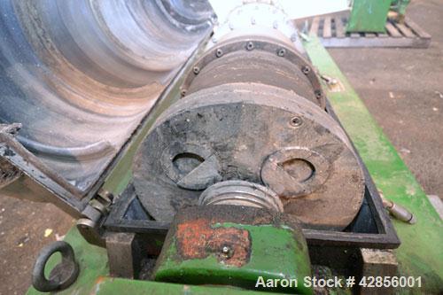 Used Alfa Laval AVNX-420B-31G Solid Bowl Decanter Centrifuge. 316 Stainless steel construction on product contact areas. Maximum bowl speed 4000 rpm. 70 mm Single lead conveyor. Single row of lined c...