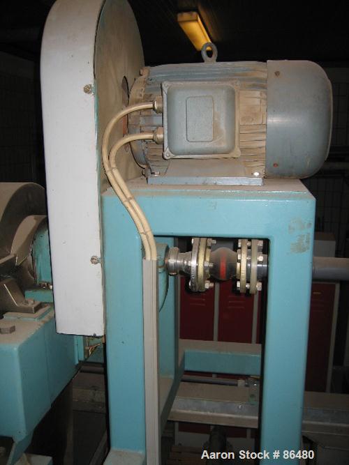 USED: Alfa Laval AVNX-420B-31G solid bowl decanter centrifuge. Max bowl speed 4000 rpm, stainless steel construction on product contact areas, single lead conveyor, single row of lined cake discharge...