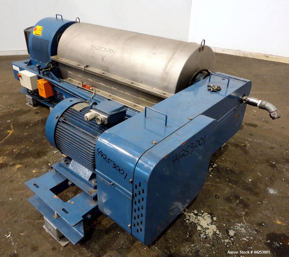Used Alfa Laval AVNX 424B-31G (PM-35000 Super) Decanter Centrifuge. 316 Stainless steel construction on product contact areas. Maximum bowl speed 3600 rpm, approximate 110mm single lead conveyor with...