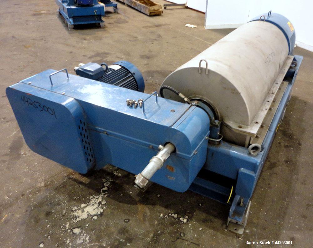 Used Alfa Laval AVNX 424B-31G (PM-35000 Super) Decanter Centrifuge. 316 Stainless steel construction on product contact areas. Maximum bowl speed 3600 rpm, approximate 110mm single lead conveyor with...