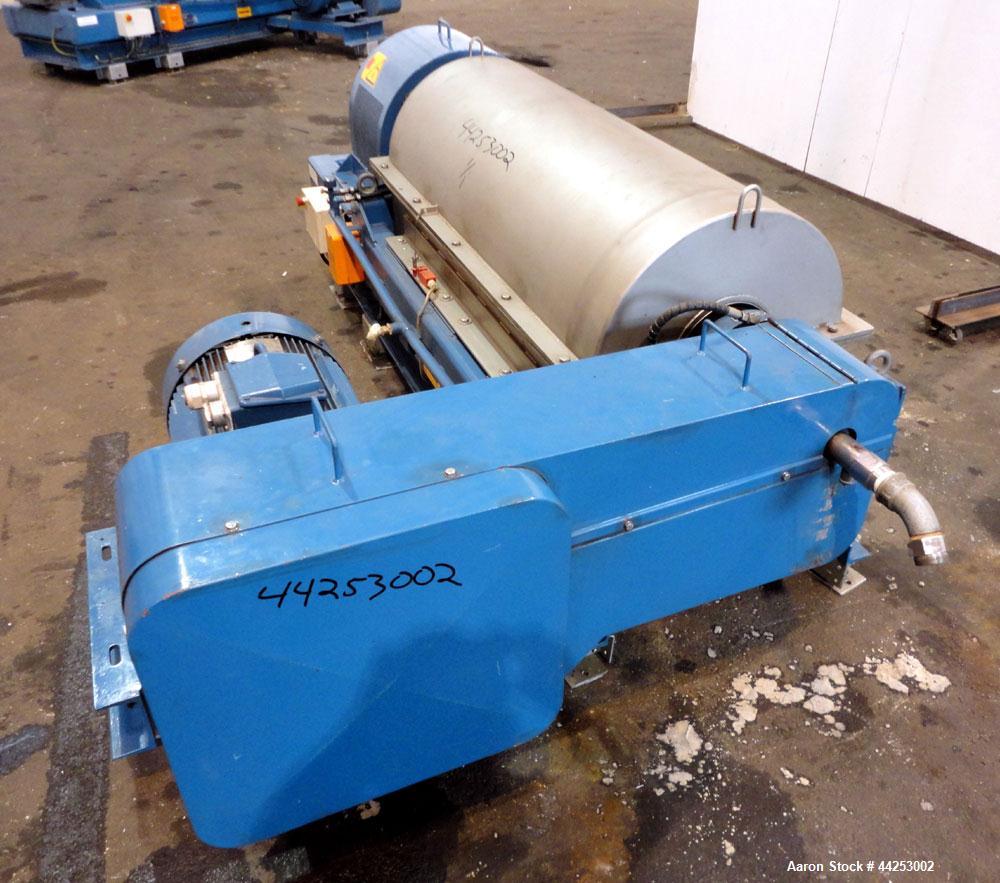 Used Alfa Laval AVNX 424B-31G (PM-35000 Super) Decanter Centrifuge. 316 Stainless steel construction on product contact areas. Maximum bowl speed 3600 rpm, approximate 110mm single lead conveyor with...