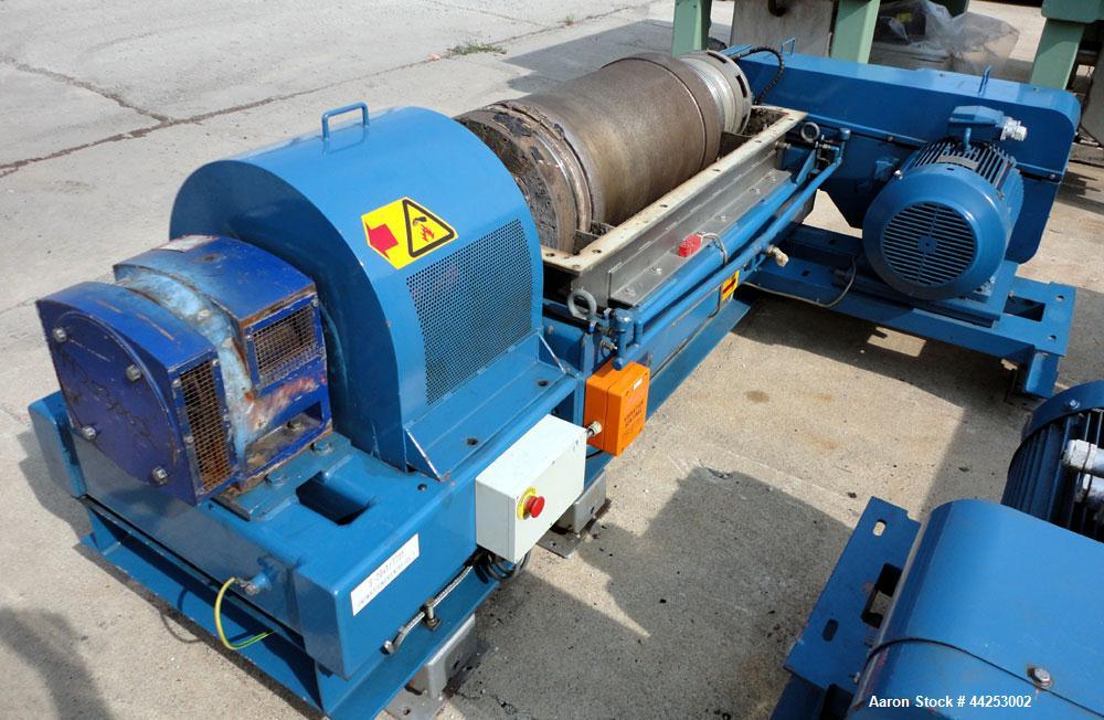 Used Alfa Laval AVNX 424B-31G (PM-35000 Super) Decanter Centrifuge. 316 Stainless steel construction on product contact areas. Maximum bowl speed 3600 rpm, approximate 110mm single lead conveyor with...