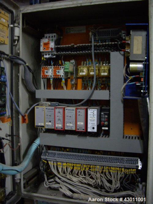 Used Alfa Laval AVNX-5060B-31G Solid Bowl Decanter Centrifuge. Stainless steel (product contact areas), maximum bowl speed 2700 rpm, base, casing, gearbox, 60 hp/45 kW hydraulic drive, 1470 rpm, 500V...