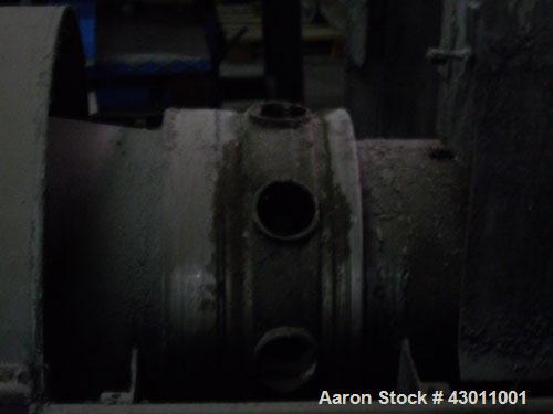 Used Alfa Laval AVNX-5060B-31G Solid Bowl Decanter Centrifuge. Stainless steel (product contact areas), maximum bowl speed 2700 rpm, base, casing, gearbox, 60 hp/45 kW hydraulic drive, 1470 rpm, 500V...