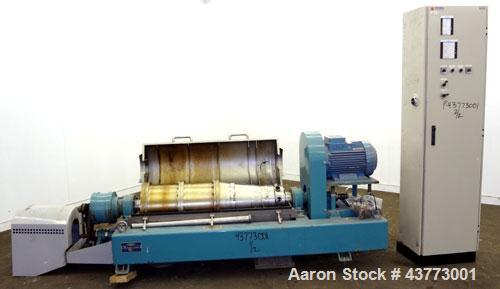 Used Alfa Laval DMNX-616B-31G-8820.1603-01 31G Solid Bowl Decanter Centrifuge, 316 Stainless Steel (product contact areas). Maximum bowl speed 3250 rpm, 110mm single lead conveyor, base, casing, 2.5 ...