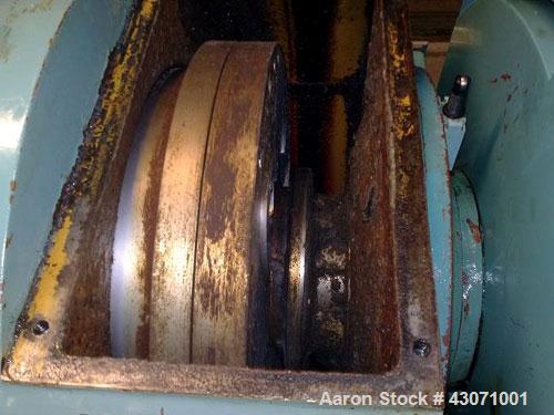 Used Alfa Laval AVNX-714B-31G Solid Bowl Decanter Centrifuge, 316 stainless steel construction (product contact areas), maximum bowl speed 4000 rpm, single lead conveyor, solid discharge ports with d...