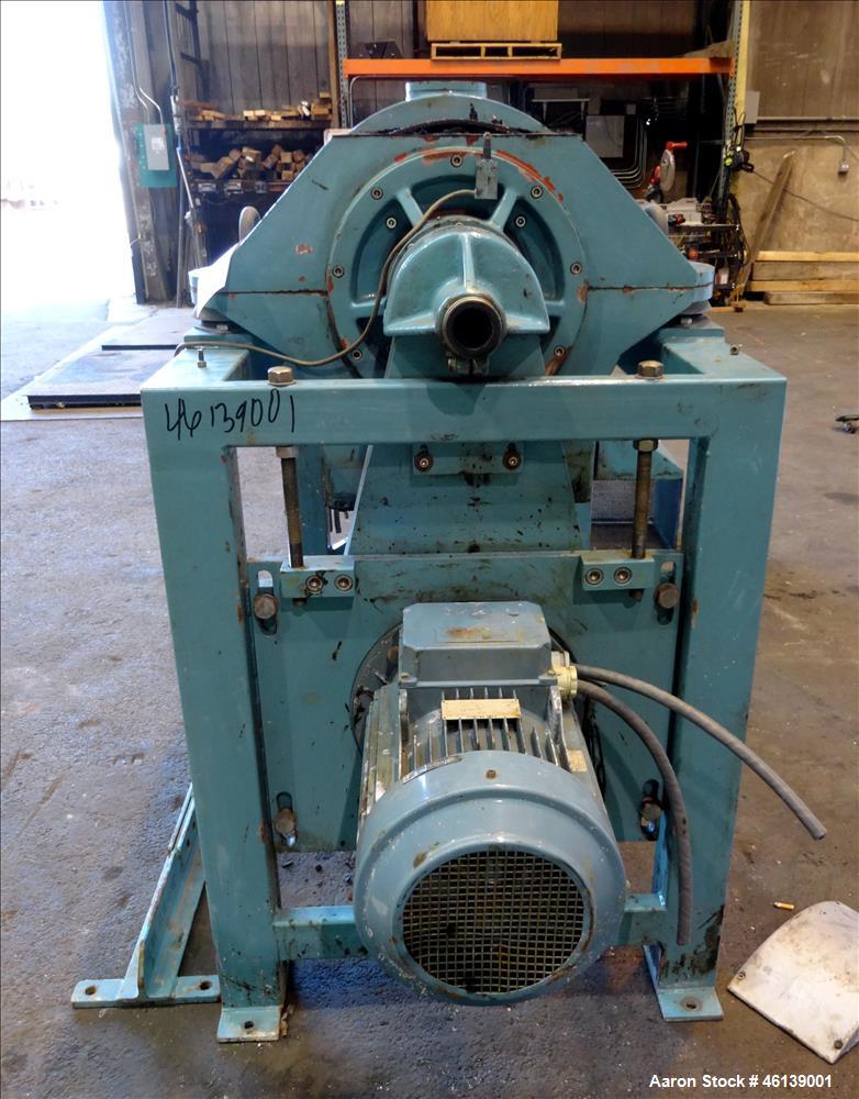 Used Alfa Laval AVNX-714B-31G Solid Bowl Decanter Centrifuge. 316 Stainless steel (product contact areas), maximum bowl speed 4000 rpm, single lead conveyor with welded hardfacing, single row cake li...