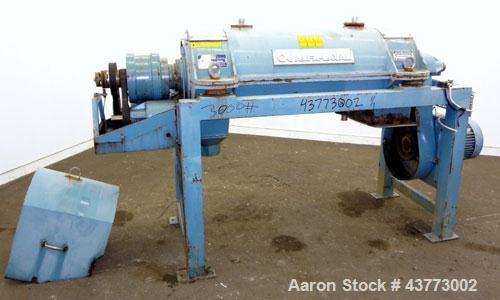 Used Alfa Laval AVNX-716B-31G Solid Bowl Decanter Centrifuge. Stainless steel rotating assembly, bowl speed 4000 rpm, single lead conveyor, casing, 3.5 kNm gearbox, 15kW inline main drive (380/3/50),...