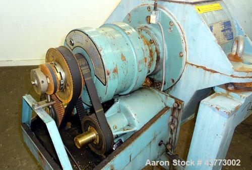 Used Alfa Laval AVNX-716B-31G Solid Bowl Decanter Centrifuge. Stainless steel rotating assembly, bowl speed 4000 rpm, single lead conveyor, casing, 3.5 kNm gearbox, 15kW inline main drive (380/3/50),...