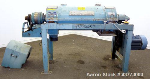 Used Alfa Laval AVNX-716B-31G Solid Bowl Decanter Centrifuge. Stainless steel rotating assembly, bowl speed 4000 rpm, single lead conveyor, casing, 3.5 kNm gearbox, 18.5kW inline main drive (380/3/50...