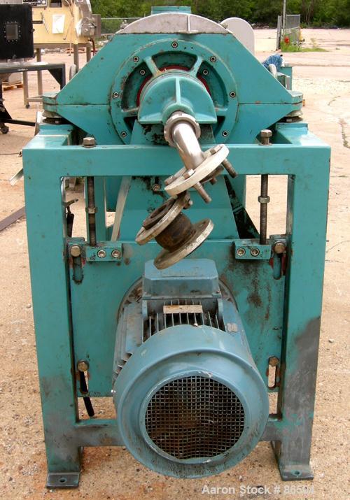 USED: Alfa Laval AVNX-716B-31G solid bowl decanter centrifuge. Max bowl speed 4000 rpm, stainless steel construction on product contact areas, 70mm single lead conveyor, single row of lined cake disc...