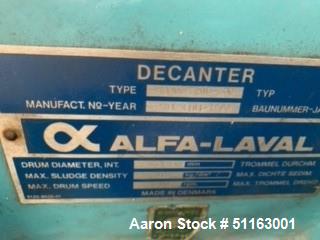 Used- Alfa Laval Solid Bowl Decanter Centrifuge