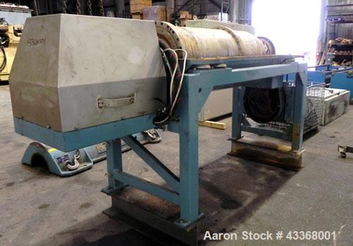 Used Alfa Laval AVNX-730B-31G Solid Bowl Decanter Centrifuge, 316 stainless steel construction (product contact areas), maximum bowl speed 3200 rpm, 70 mm single lead conveyor, solid discharge ports ...