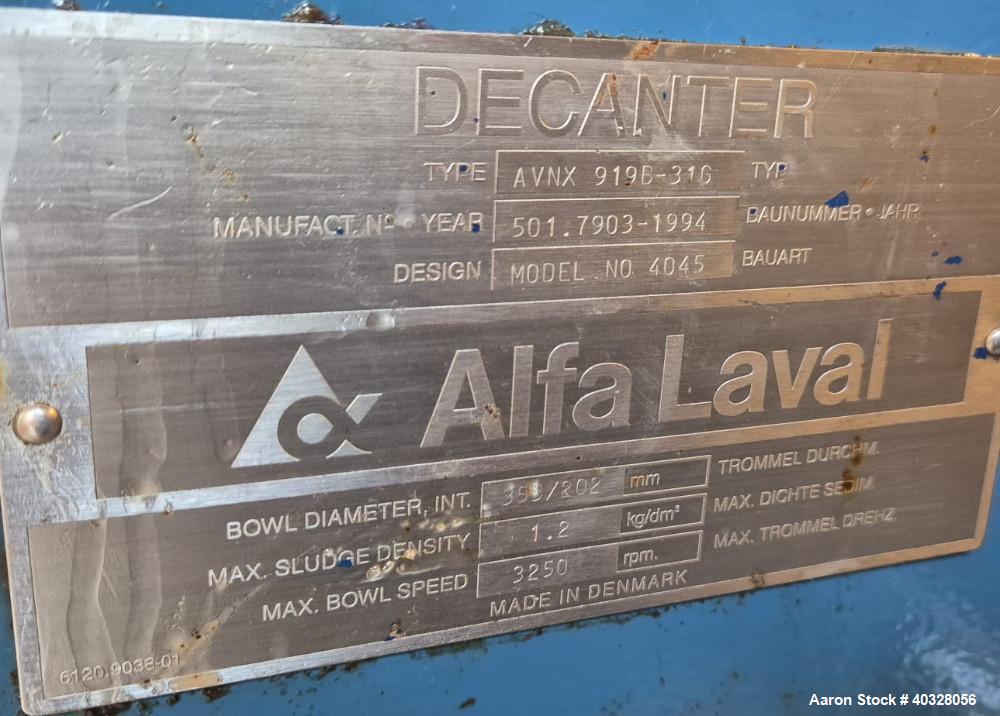 Used Alfa Laval AVNX 919B-31G Decanter Centrifuge System – Complete Containerized Sludge Dewatering Package