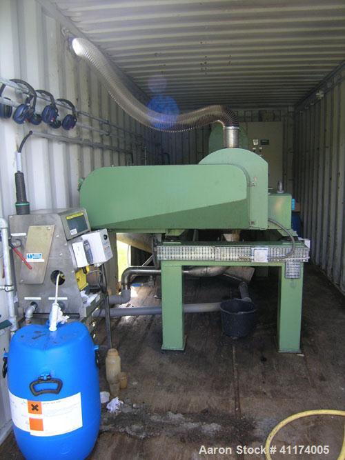 Used-Complete Sludge Dewatering Plant with Alfa Laval AVNX-418 decanter. Capacity approximately 130 kg (286 pounds) dry soli...