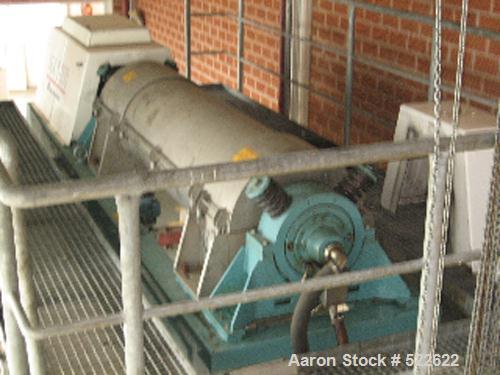 USED: Alfa Laval decanter, type AVNX5050B-31G. 316 stainless steelconstruction on product contact parts. Bowl speed 1800-2750 rpm by a55.5 hp/37 kw drive. Single lead conveyor. Single row of cakedisc...