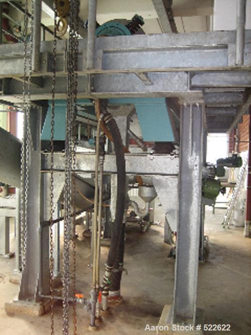 USED: Alfa Laval decanter, type AVNX5050B-31G. 316 stainless steelconstruction on product contact parts. Bowl speed 1800-2750 rpm by a55.5 hp/37 kw drive. Single lead conveyor. Single row of cakedisc...