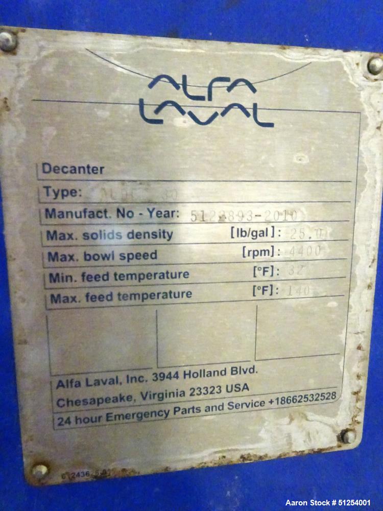 Used Alfa Laval Aldec Waste Water Decanter Centrifuge