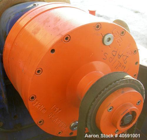 Used Alfa Laval Decanter, Type ALDEC 406, 316 stainless steel construction on product contact parts. Maximum bowl speed 4000 rpm. 110mm single lead conveyor with hardfacing. Driven by a 22 kw, 3/50/3...