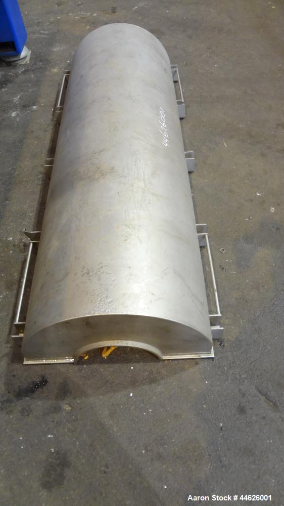 Used Alfa Laval Aldec 506 Solid Bowl Decanter Centrifuge. 316 Stainless steel (product contact areas). Maximum bowl speed 3250 rpm, base, bowl diameter 17.7" (450 mm), length 78.4" (2000 mm), casing ...