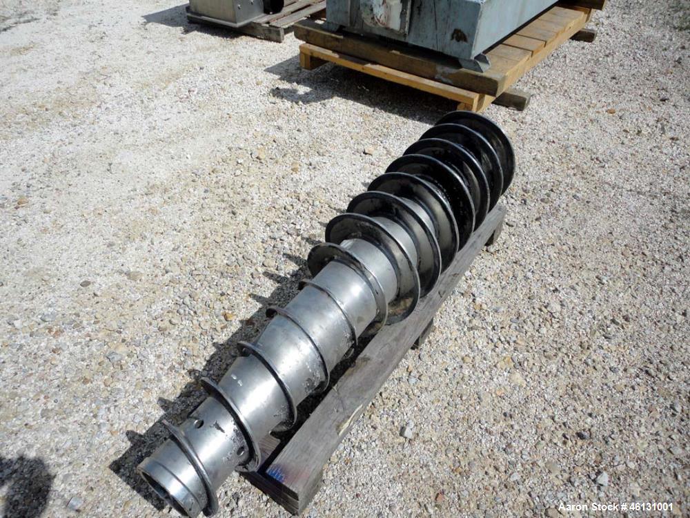 Used Alfa Laval DMNX-418 Solid Bowl Decanter Centrifuge Parts. consisting of misc. bowl components, base, casing.
