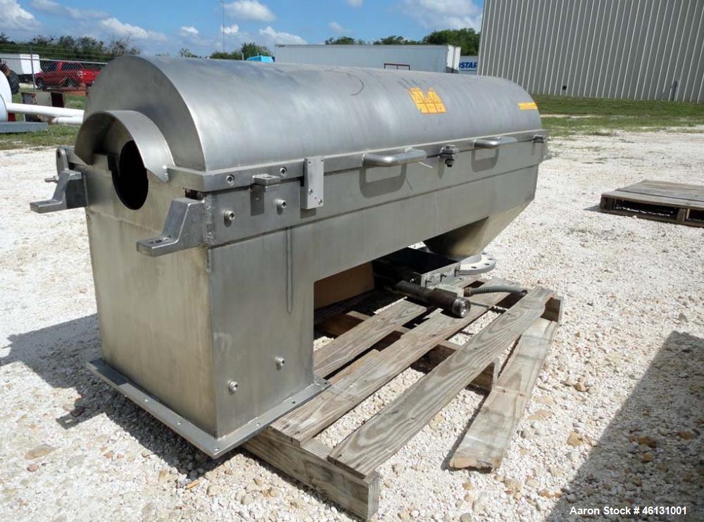 Used Alfa Laval DMNX-418 Solid Bowl Decanter Centrifuge Parts. consisting of misc. bowl components, base, casing.