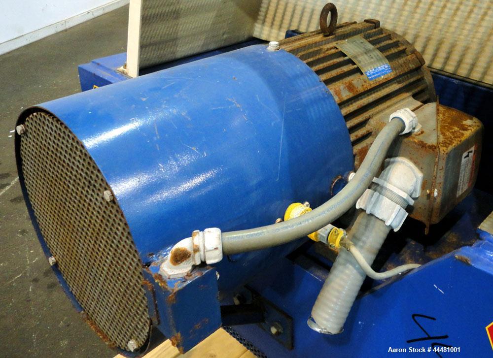 Used Alfa Laval DS-403 Solid Bowl Decanter Centrifuge. 2205 Stainless steel construction (product contact areas), bowl dimensions 18.9" diameter x 80" long, maximum bowl speed 3650 rpm, 152 mm single...