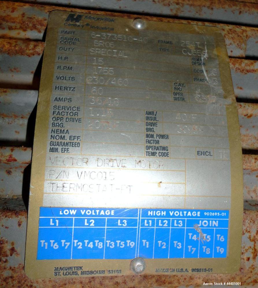 Used Alfa Laval DS-403 Solid Bowl Decanter Centrifuge. 2205 Stainless steel construction (product contact areas), bowl dimensions 18.9" diameter x 80" long, maximum bowl speed 3650 rpm, 152 mm single...