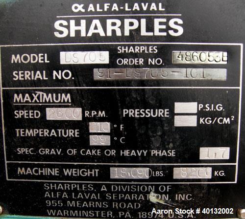Used Stainless Steel Sharples Super-D-Canter Centrifuge