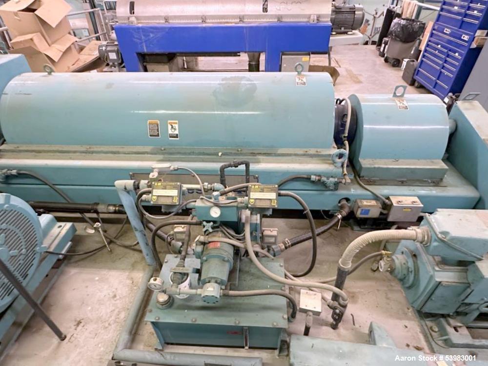Used Alfa Laval / Sharples DS-406 Super-D-Canter Centrifuge – 317 SS, 150 HP Drive