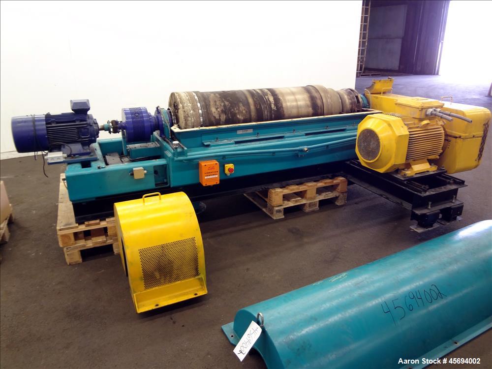 Used Alfa Laval/Sharples DSNX 4250 (PM36000) Super-D-Canter Centrifuge (dry solids design). 316 Stainless steel construction (product contact areas). Maximum bowl speed 3150 rpm. 5.5" single lead con...