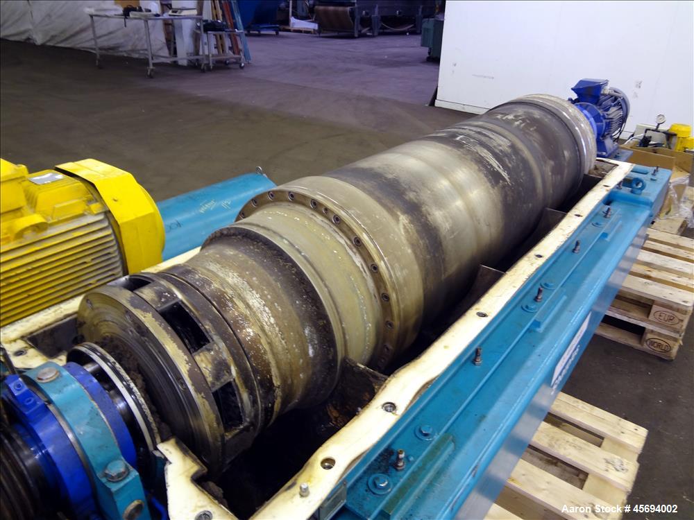 Used Alfa Laval/Sharples DSNX 4250 (PM36000) Super-D-Canter Centrifuge (dry solids design). 316 Stainless steel construction (product contact areas). Maximum bowl speed 3150 rpm. 5.5" single lead con...