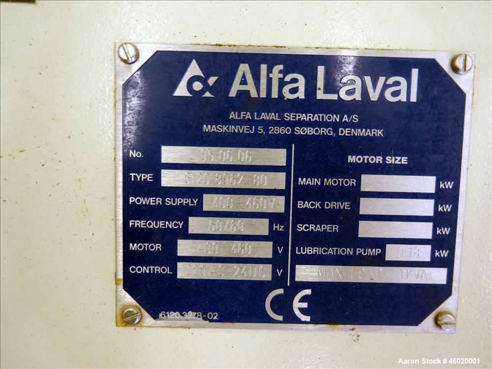 Used- Alfa Laval/Sharples DSNX-4250(PM-36000) Super-D-Canter Centrifuge