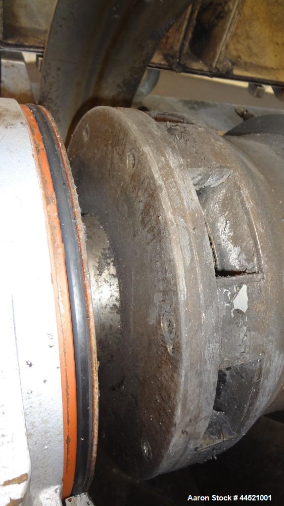 Used Alfa Laval DSNX-4850 Solid Bowl Decanter Centrifuge.  AISI 316 (1.4401) Stainless steel construction on product contact parts.  Max bowl speed 3650 rpm, 2 phase, 18.8" diameter x 80.1" straight ...