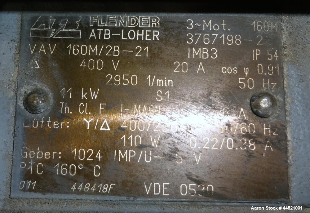 Used Alfa Laval DSNX-4850 Solid Bowl Decanter Centrifuge.  AISI 316 (1.4401) Stainless steel construction on product contact parts.  Max bowl speed 3650 rpm, 2 phase, 18.8" diameter x 80.1" straight ...