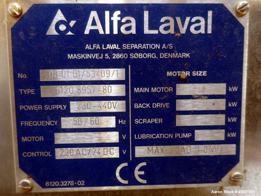 Used Alfa Laval Decanter Centrifuge, DSNX-4850